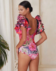 Bohemian Resort Swimsuit and Skirt Set