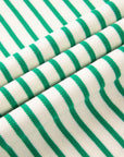 Stripe Contrast Trim Ruffle Sleeve Top