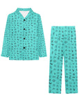 Turquoise Cattle Brands Boy's Western Pajama Set