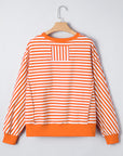 Stripe Reverse Seam Drop Shoulder Top