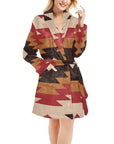 Red Aztec Women's Western Bath Robe