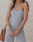 Naomi Pocket Spaghetti Strap Wide Leg Jumpsuit