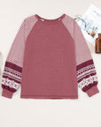 Kelsey Striped Raglan Long Sleeve Loose Top