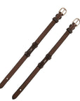 ExionPro Bridle Cheek Pieces With Hook Fastening - White Stitching