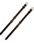 ExionPro Bridle Cheek Pieces With Hook Fastening - White Stitching