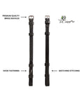 ExionPro Bridle Cheek Pieces With Hook Fastening - Matching Stitching