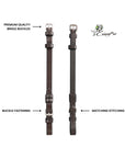 ExionPro Bridle Cheek Pieces With Buckle Fastening - Matching Stitching