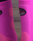 Large Hilason Horse Medicine Sports Boots Rear Hind Leg Pink