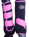 Medium Hilason Horse Medicine Sports Boots Rear Hind Leg Black