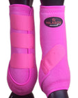 Large Hilason Horse Medicine Sports Boots Rear Hind Leg Pink
