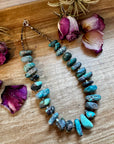 Turquoise Nugget & Shell Necklace – 18.5"