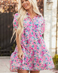 Lindsey Floral Short Sleeve Loose Dress