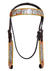Hilason Western Horse Headstall Bridle American Leather Fringes