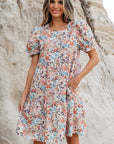 Aliana Bohemian Floral Mini Dress