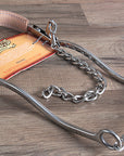 Hilason Western Leather Band Horse Mouth Steel Hackamore Bit W/ Curb Chain