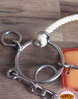 Hilason Western Horse Mouth Stainless Steel Ring Combo Snaffle Hackamore Bit