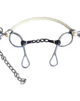 Hilason Western Horse Mouth Stainless Steel Ring Combo Snaffle Hackamore Bit