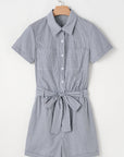 Fernanda Stripe High Waist Romper