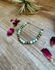 6 mm sterling silver pearls bracelet with maya jade natural