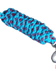 Hilason Horse Riding Poly Roping Lead Rope Burgundy 1/4"X8 Ft Snaps