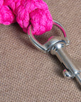 Hilason Horse Riding Poly Roping Lead Rope Burgundy 1/4"X8 Ft Snaps