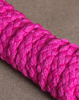 Hilason Horse Riding Poly Roping Lead Rope Burgundy 1/4"X8 Ft Snaps