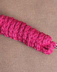 Hilason Horse Riding Poly Roping Lead Rope Burgundy 1/4"X8 Ft Snaps