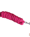 Hilason Horse Riding Poly Roping Lead Rope Burgundy 1/4"X8 Ft Snaps