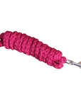 Hilason Horse Riding Poly Roping Lead Rope Burgundy 1/4"X8 Ft Snaps