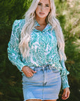 Mckenna Paisley Buttoned Loose Shirt