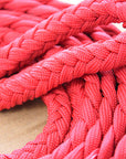 Hilason Braided Poly Barrel Racing Contest Reins Flat 1" X 8Ft Red