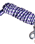 Hilason Horse Riding Poly Roping Lead Rope Burgundy 1/4"X8 Ft Snaps