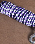 Hilason Horse Riding Poly Roping Lead Rope Burgundy 1/4"X8 Ft Snaps