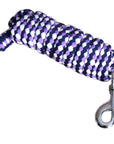 Hilason Horse Riding Poly Roping Lead Rope Burgundy 1/4"X8 Ft Snaps