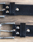 28 In Hilason Full Grain Western Leather Mens Womens Belt Black