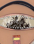 Hilason Western Horse Floral Headstall Breast Collar Set American Leather