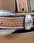 Nocona Pro Series Ranger Western Belt Full Grain Leather Basket Weave 1.5"