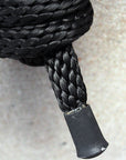 Horse Roping Lead Rope Riding Poly Blue Black White 1/4"X8 Ft Snaps