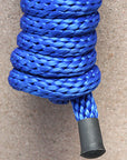 Horse Roping Lead Rope Riding Poly Blue Black White 1/4"X8 Ft Snaps