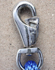 Horse Roping Lead Rope Riding Poly Blue Black White 1/4"X8 Ft Snaps