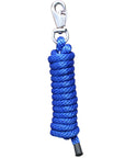Horse Roping Lead Rope Riding Poly Blue Black White 1/4"X8 Ft Snaps