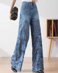 Lace Denim pants