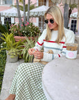 MASON'S DAUGHTER | Danielle Sweater, White Multi Striped Knit
