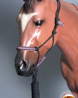 HILASON Western Horse Poly Rope Tied Adjustable Halter 8 Ft Lead Rope