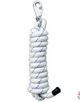 Horse Roping Lead Rope Riding Poly Blue Black White 1/4"X8 Ft Snaps