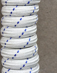 Horse Roping Lead Rope Riding Poly Blue Black White 1/4"X8 Ft Snaps