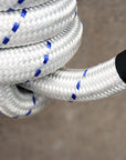 Horse Roping Lead Rope Riding Poly Blue Black White 1/4"X8 Ft Snaps