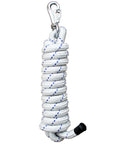 Horse Roping Lead Rope Riding Poly Blue Black White 1/4"X8 Ft Snaps