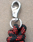 Horse Roping Lead Rope Riding Poly Blue Black White 1/4"X8 Ft Snaps
