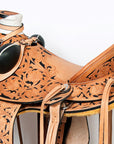 Hilason Western Horse Wade Saddle American Leather Ranch Roping Tan